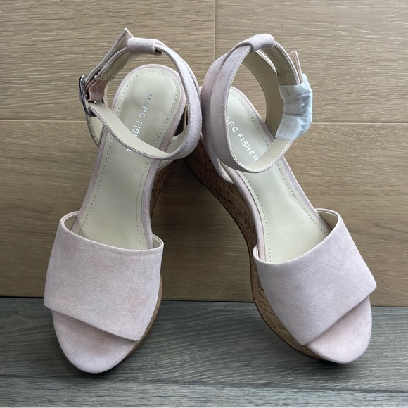 Marc Fisher Womens Rillia Suede Open Toe Casual Platform Pink Sandals - Size 8 - Picture 10 of 17